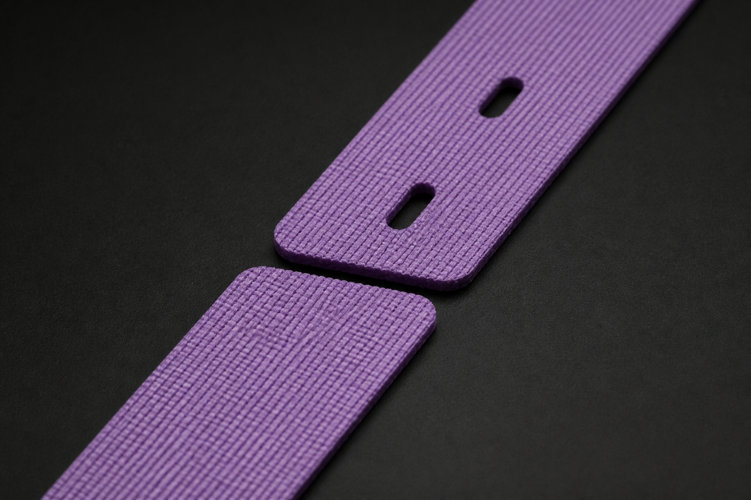 Close detail of LaserWeb flat webbing included in fourteen development lengths