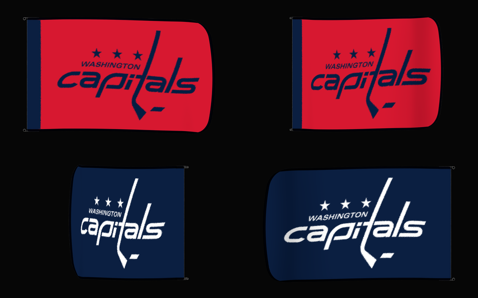 Washington Capitals Authentic Gameday Flag — clean four-view front design, front flying, back flying, and back design proof — source_sha256=8944587170552bc0c5ce5dbda418718b531f19d14621326aa5c13c9a338680bb