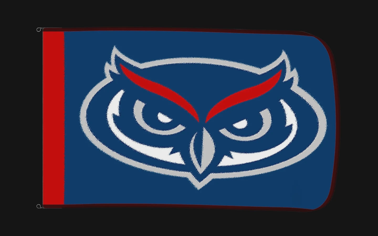 EXO rotating product view — Florida Atlantic Owls Authentic Gameday Flag — controlled catalog turntable