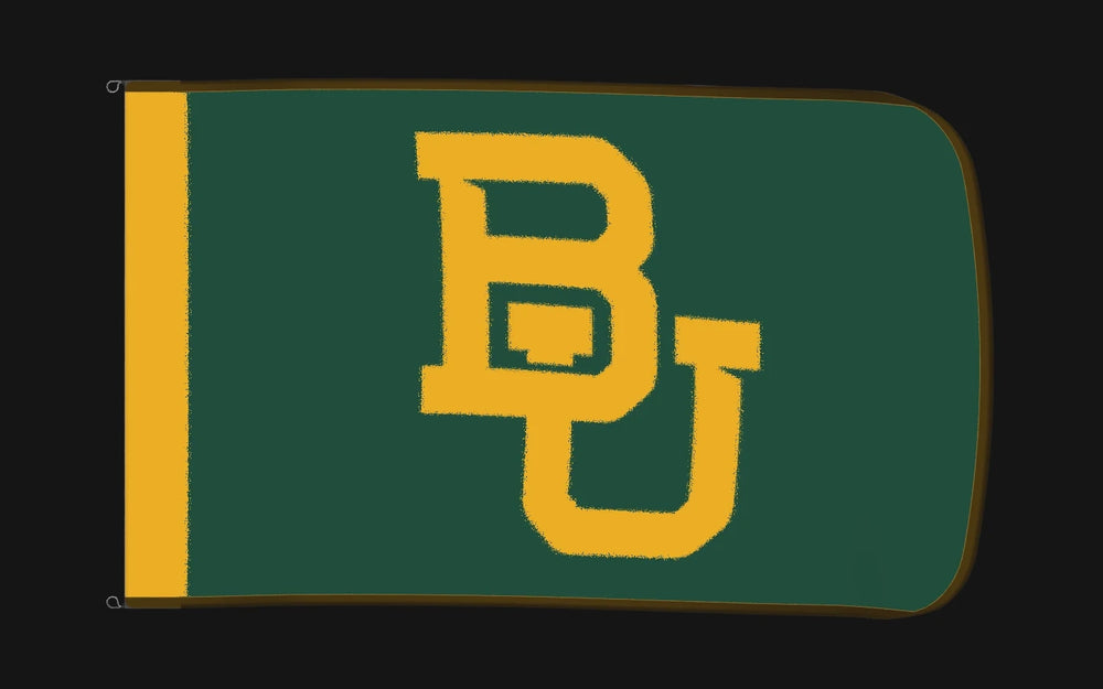 EXO rotating product view — Baylor Bears Authentic Gameday Flag — controlled catalog turntable