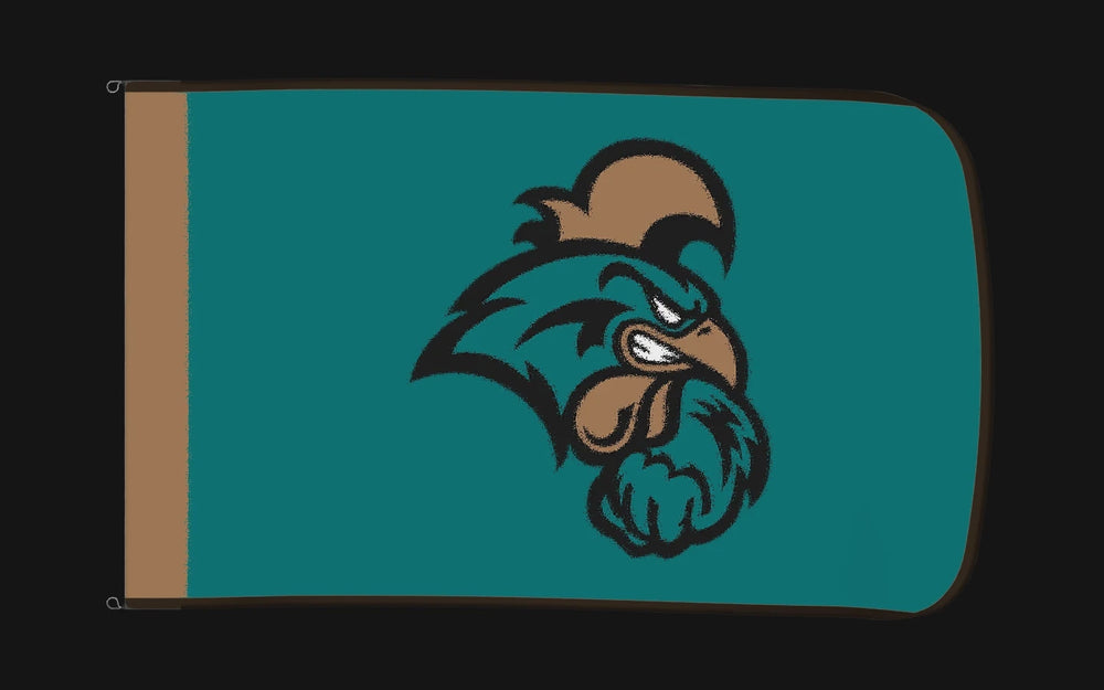 EXO rotating product view — Coastal Carolina Chanticleers Authentic Gameday Flag — controlled catalog turntable
