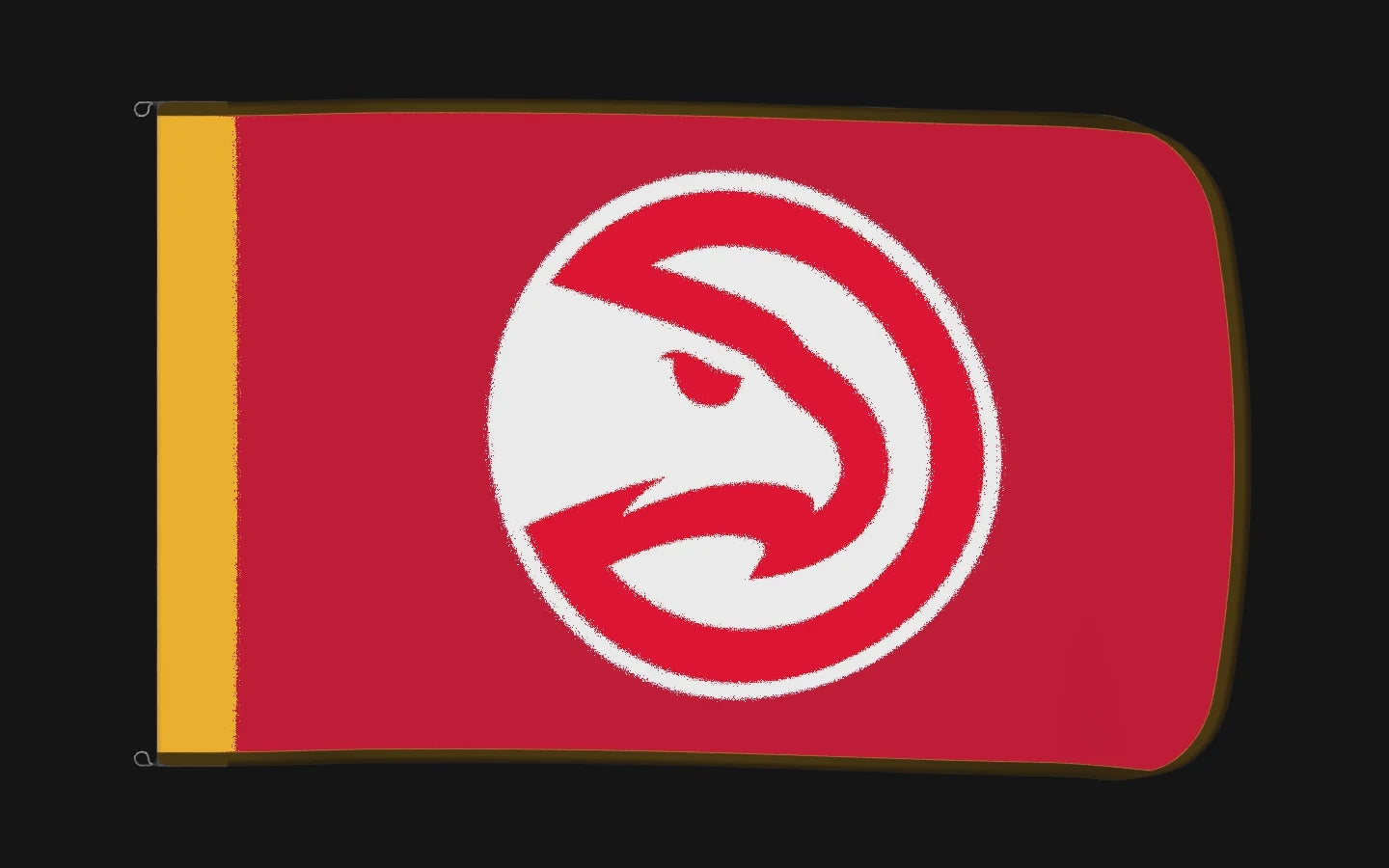 EXO rotating product view — Atlanta Hawks Authentic Gameday Flag — controlled catalog turntable