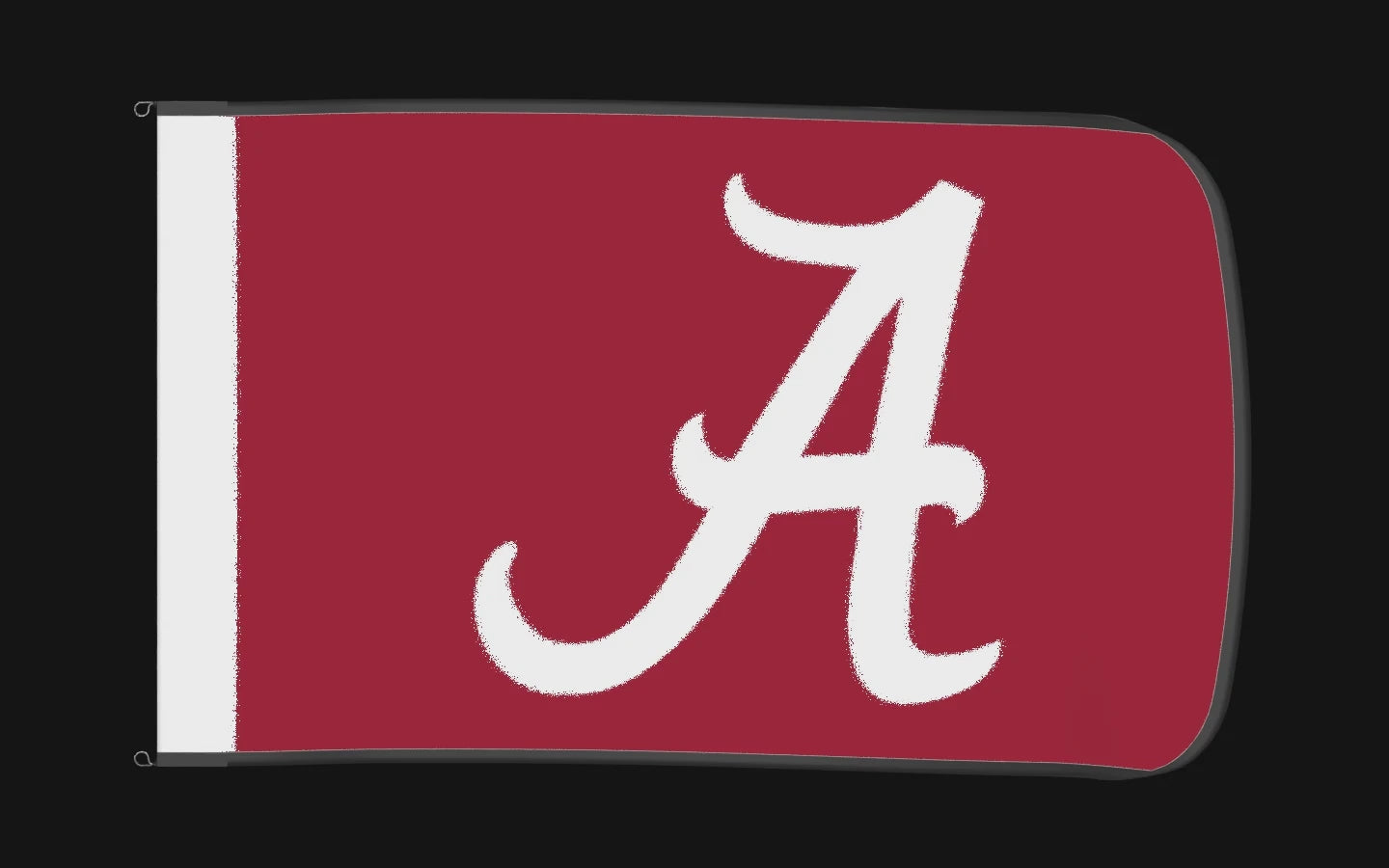 EXO rotating product view — Alabama Crimson Tide Authentic Gameday Flag — controlled catalog turntable