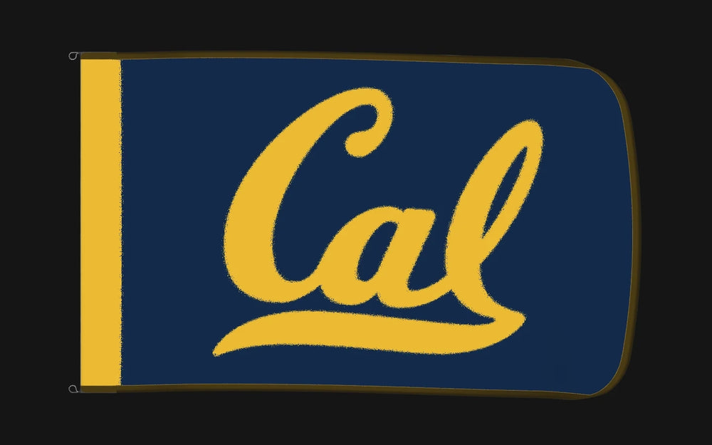 EXO rotating product view — California Golden Bears Authentic Gameday Flag — controlled catalog turntable
