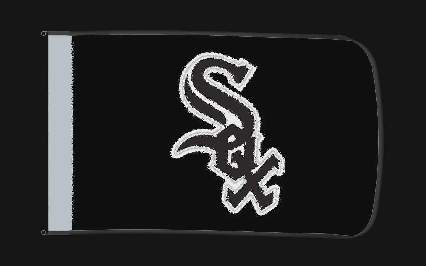 EXO rotating product view — Chicago White Sox Authentic Gameday Flag — controlled catalog turntable