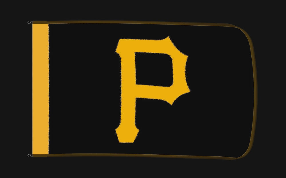 EXO rotating product view — Pittsburgh Pirates Authentic Gameday Flag — controlled catalog turntable