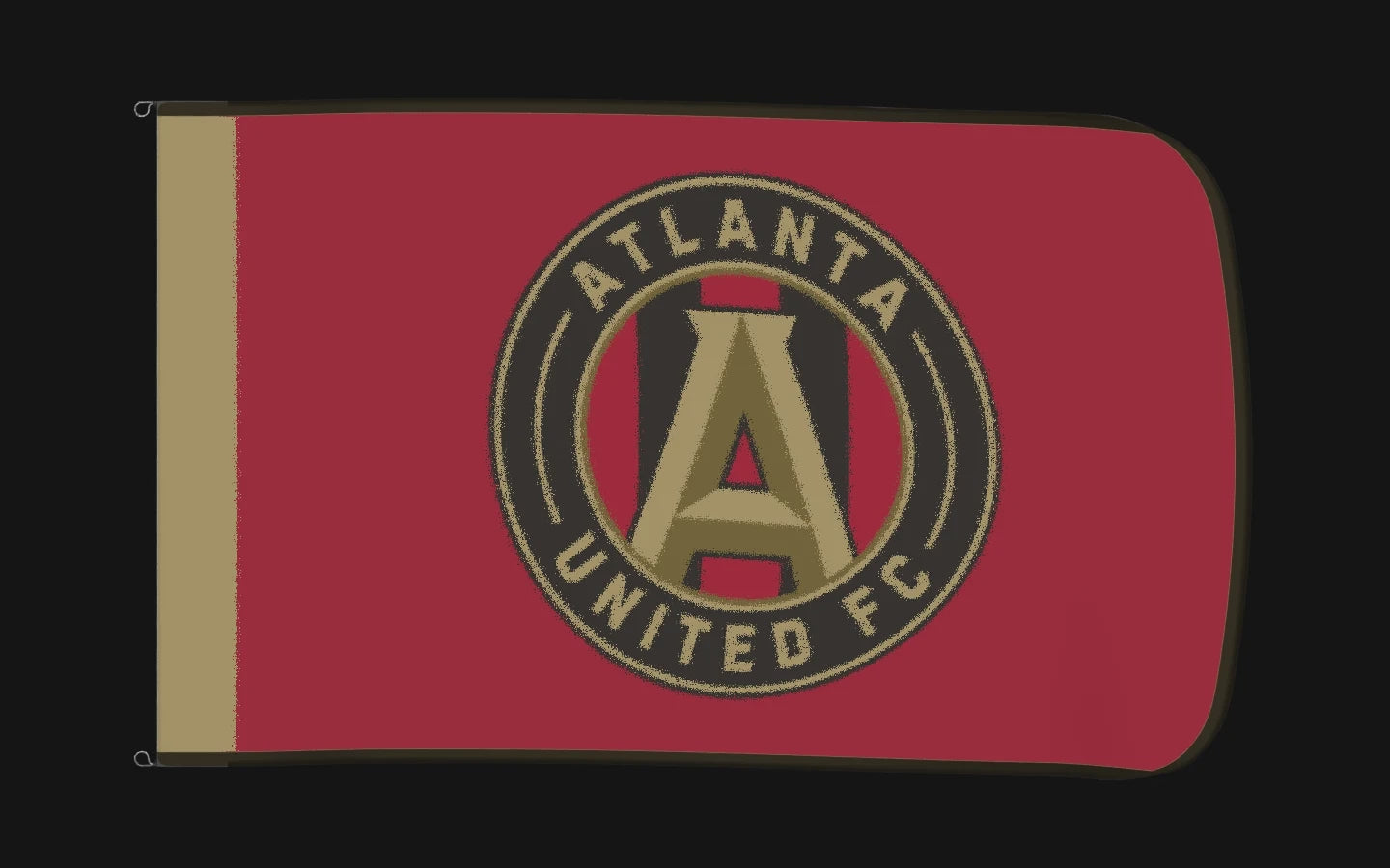EXO rotating product view — Atlanta United FC Authentic Gameday Flag — controlled catalog turntable