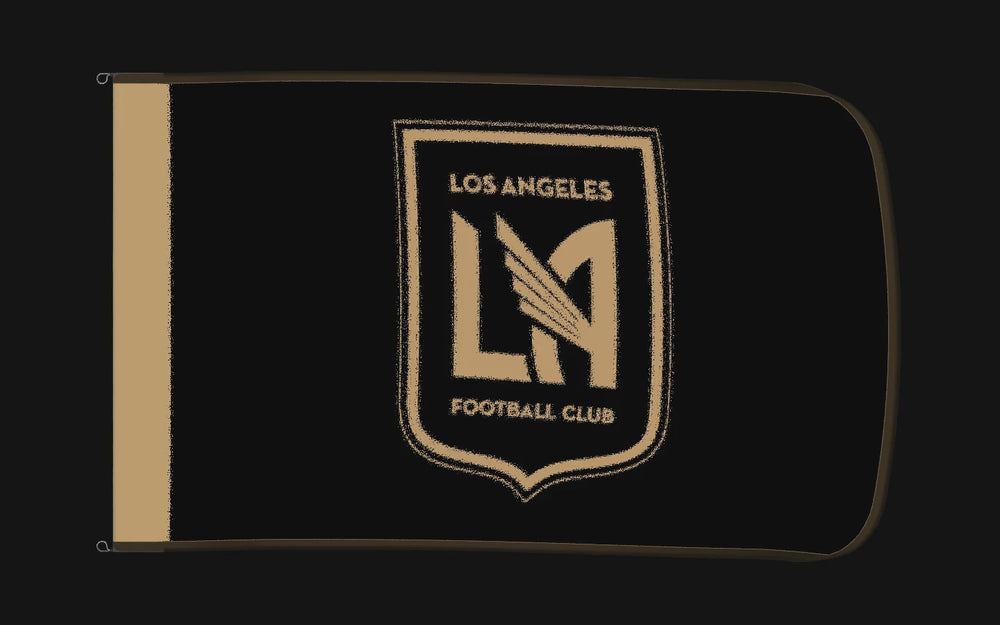 EXO rotating product view — LAFC Authentic Gameday Flag — controlled catalog turntable