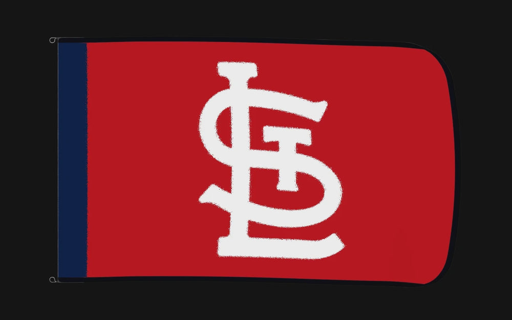EXO rotating product view — St. Louis Cardinals Authentic Gameday Flag — controlled catalog turntable