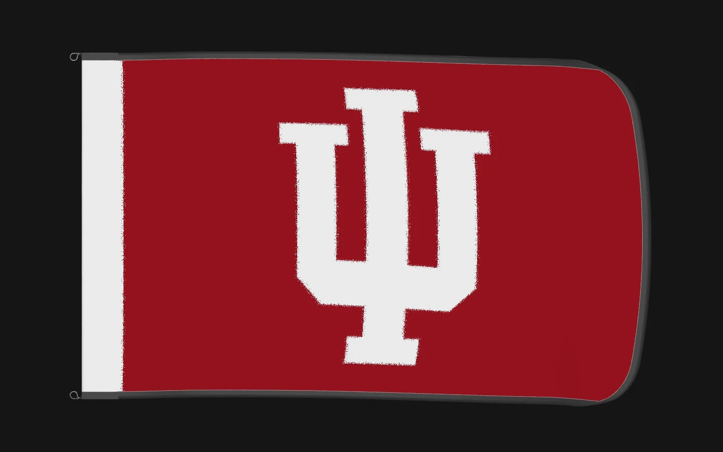 EXO rotating product view — Indiana Hoosiers Authentic Gameday Flag — controlled catalog turntable
