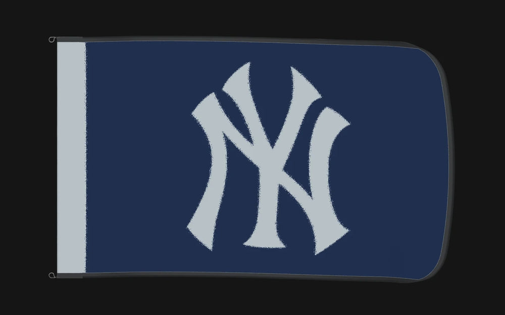 EXO rotating product view — New York Yankees Authentic Gameday Flag — controlled catalog turntable