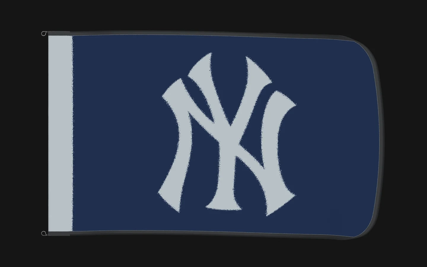 EXO rotating product view — New York Yankees Authentic Gameday Flag — controlled catalog turntable