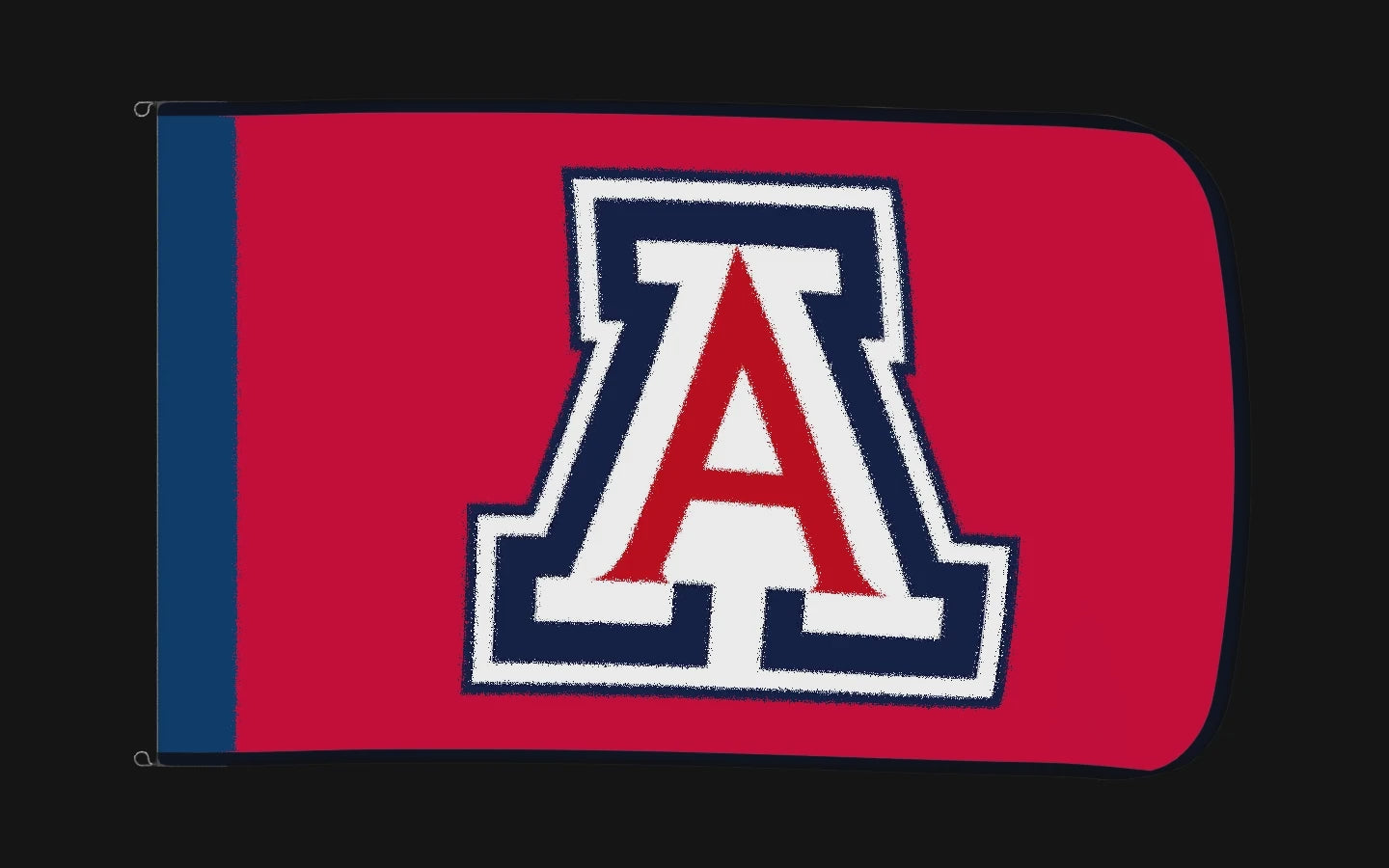 EXO rotating product view — Arizona Wildcats Authentic Gameday Flag — controlled catalog turntable