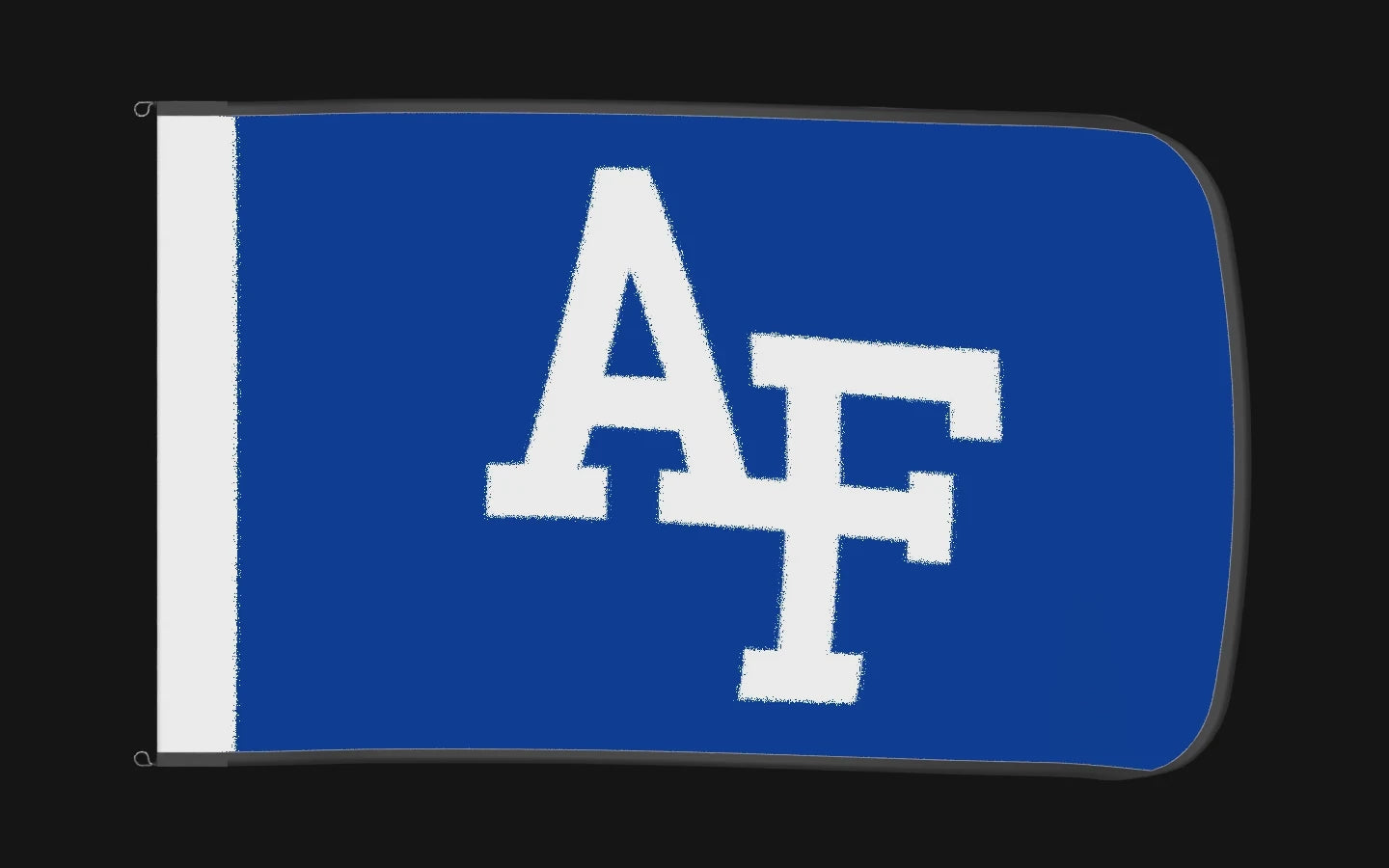 EXO rotating product view — Air Force Falcons Authentic Gameday Flag — controlled catalog turntable