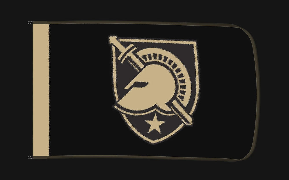 EXO rotating product view — Army Black Knights Authentic Gameday Flag — controlled catalog turntable