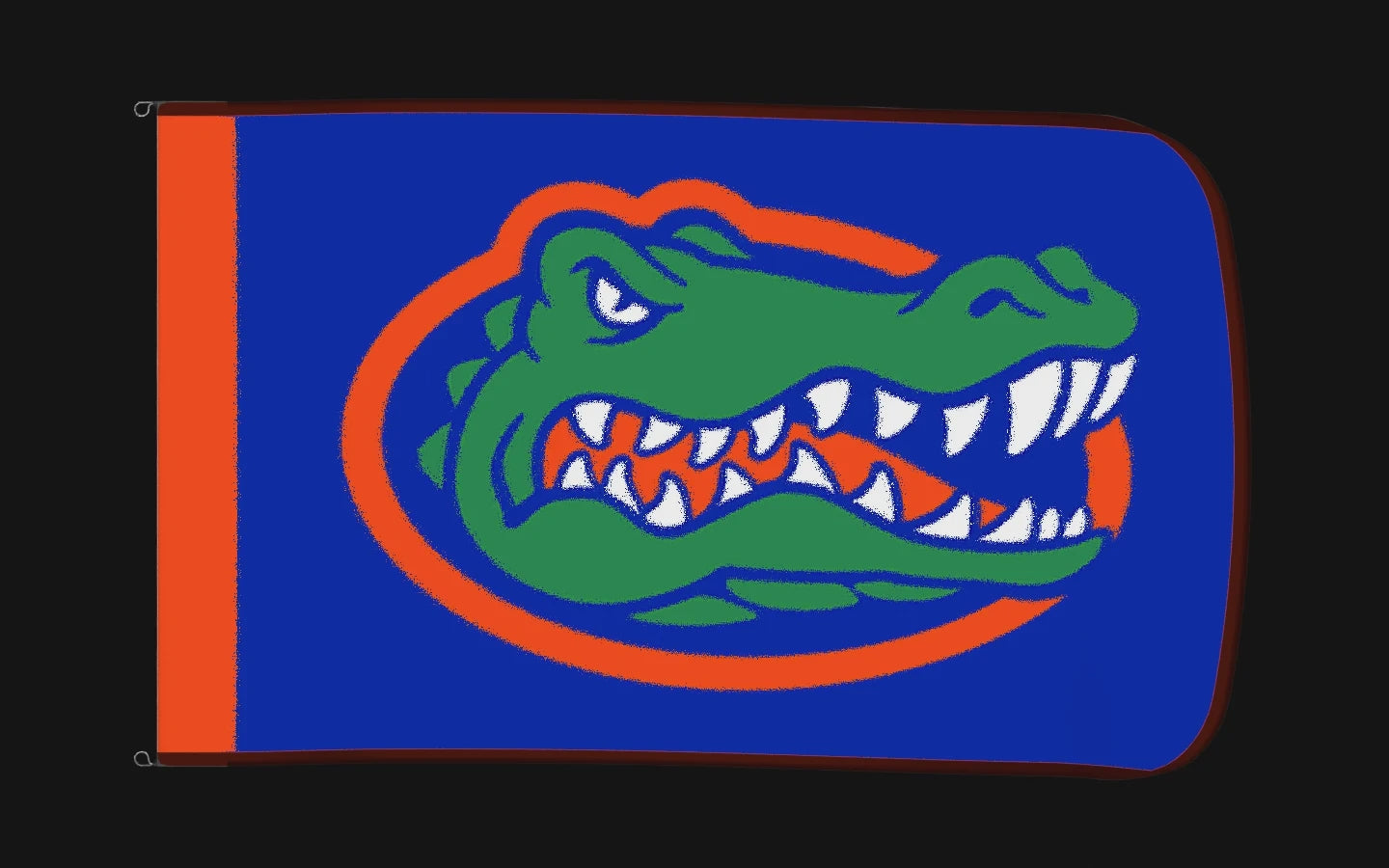 EXO rotating product view — Florida Gators Authentic Gameday Flag — controlled catalog turntable