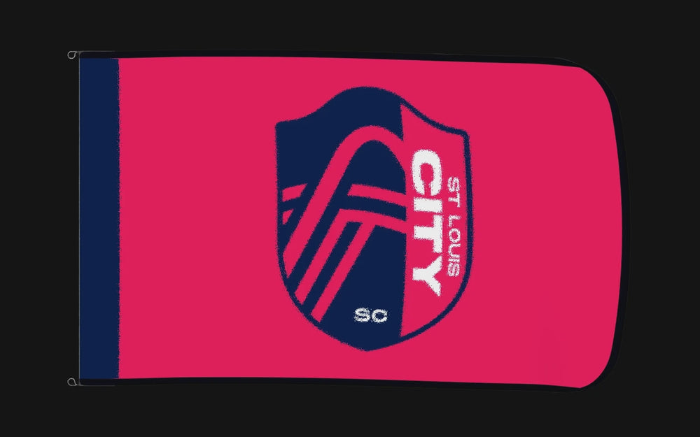 EXO rotating product view — St. Louis CITY SC Authentic Gameday Flag — controlled catalog turntable