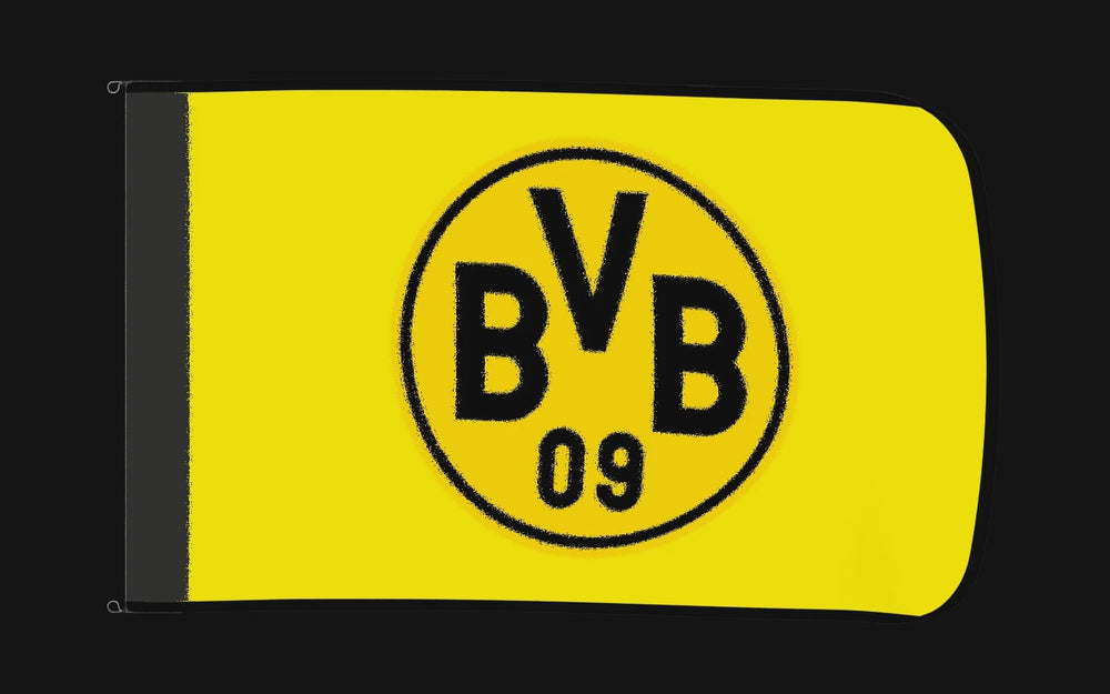 EXO rotating product view — Borussia Dortmund Authentic Gameday Flag — controlled catalog turntable