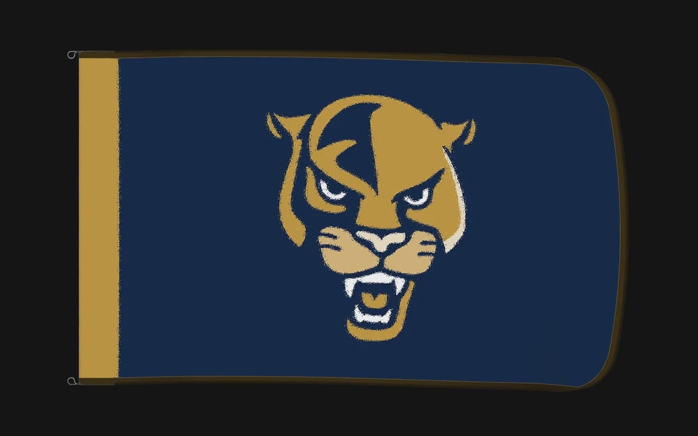 EXO rotating product view — Florida International Panthers Authentic Gameday Flag — controlled catalog turntable