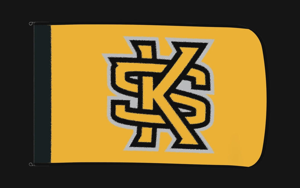 EXO rotating product view — Kennesaw State Owls Authentic Gameday Flag — controlled catalog turntable