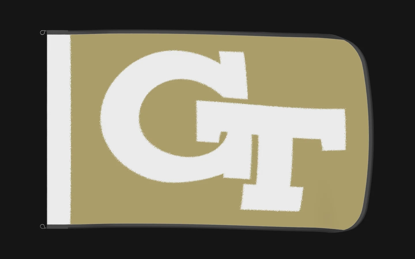 EXO rotating product view — Georgia Tech Yellow Jackets Authentic Gameday Flag — controlled catalog turntable