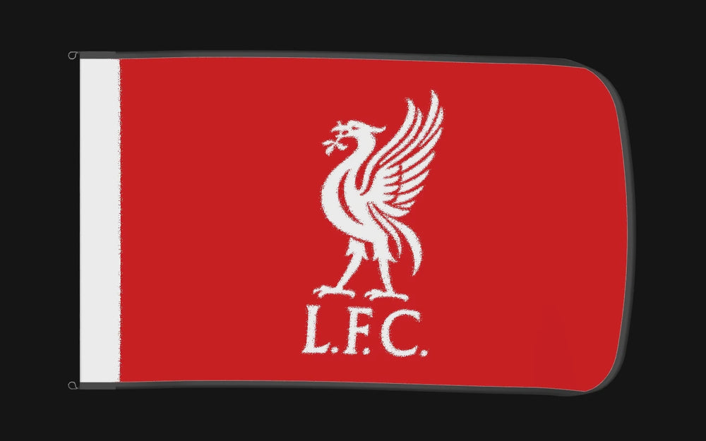 EXO rotating product view — Liverpool Authentic Gameday Flag — controlled catalog turntable