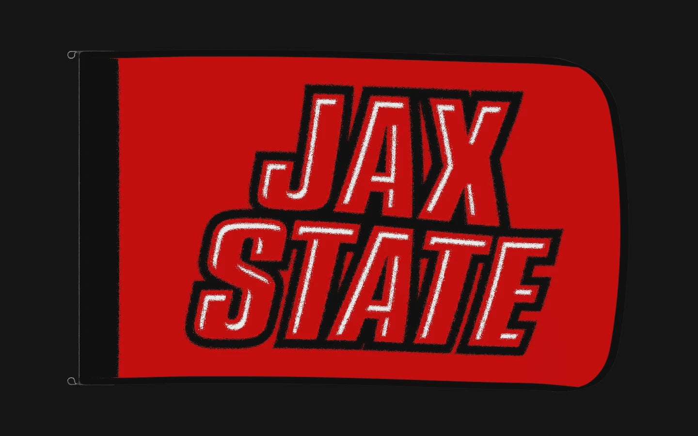 EXO rotating product view — Jacksonville State Gamecocks Authentic Gameday Flag — controlled catalog turntable