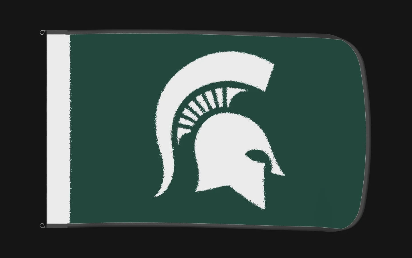 EXO rotating product view — Michigan State Spartans Authentic Gameday Flag — controlled catalog turntable
