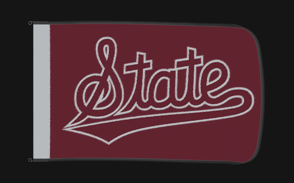 EXO rotating product view — Mississippi State Bulldogs Authentic Gameday Flag — controlled catalog turntable