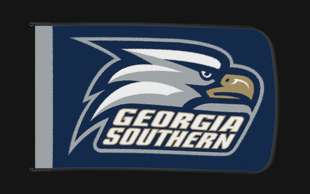 EXO rotating product view — Georgia Southern Eagles Authentic Gameday Flag — controlled catalog turntable