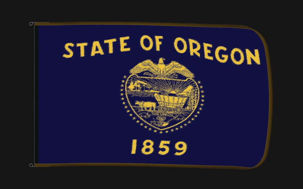 EXO rotating product view — Oregon State Flag Authentic Gameday Flag — controlled catalog turntable