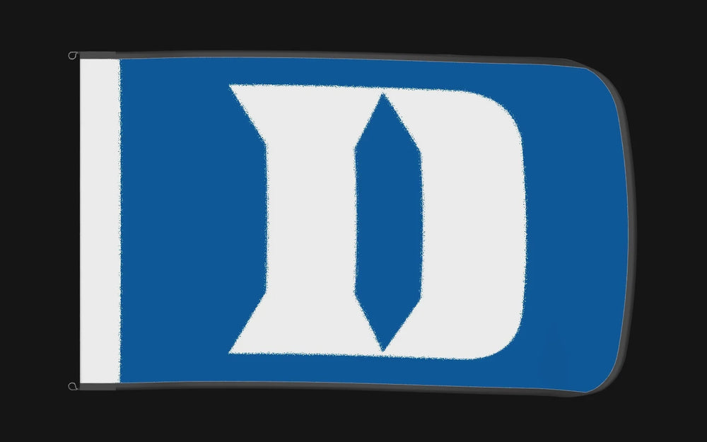 EXO rotating product view — Duke Blue Devils Authentic Gameday Flag — controlled catalog turntable