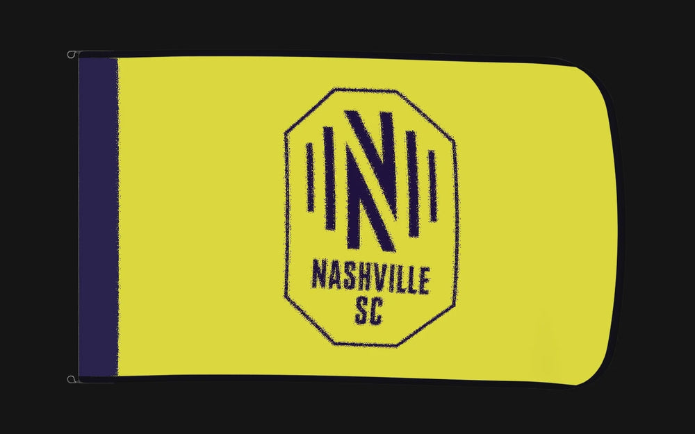 EXO rotating product view — Nashville SC Authentic Gameday Flag — controlled catalog turntable