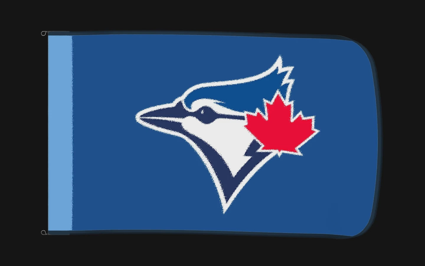 EXO rotating product view — Toronto Blue Jays Authentic Gameday Flag — controlled catalog turntable