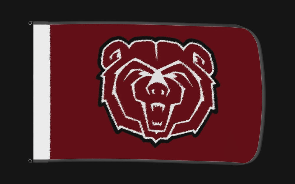 EXO rotating product view — Missouri State Bears Authentic Gameday Flag — controlled catalog turntable