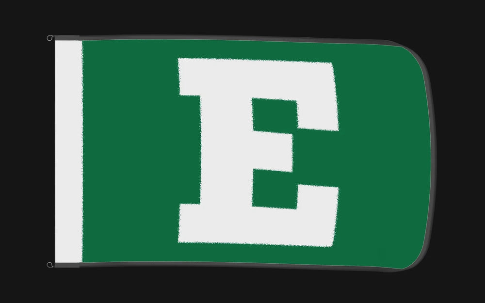 EXO rotating product view — Eastern Michigan Eagles Authentic Gameday Flag — controlled catalog turntable