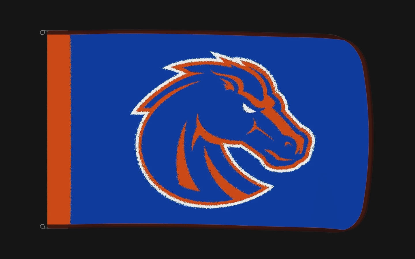 EXO rotating product view — Boise State Broncos Authentic Gameday Flag — controlled catalog turntable