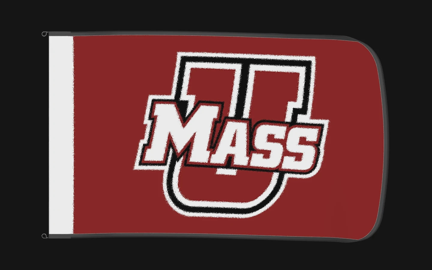 EXO rotating product view — Massachusetts Minutemen Authentic Gameday Flag — controlled catalog turntable