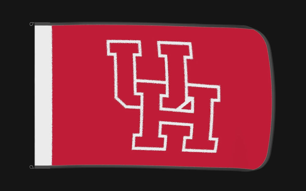 EXO rotating product view — Houston Cougars Authentic Gameday Flag — controlled catalog turntable