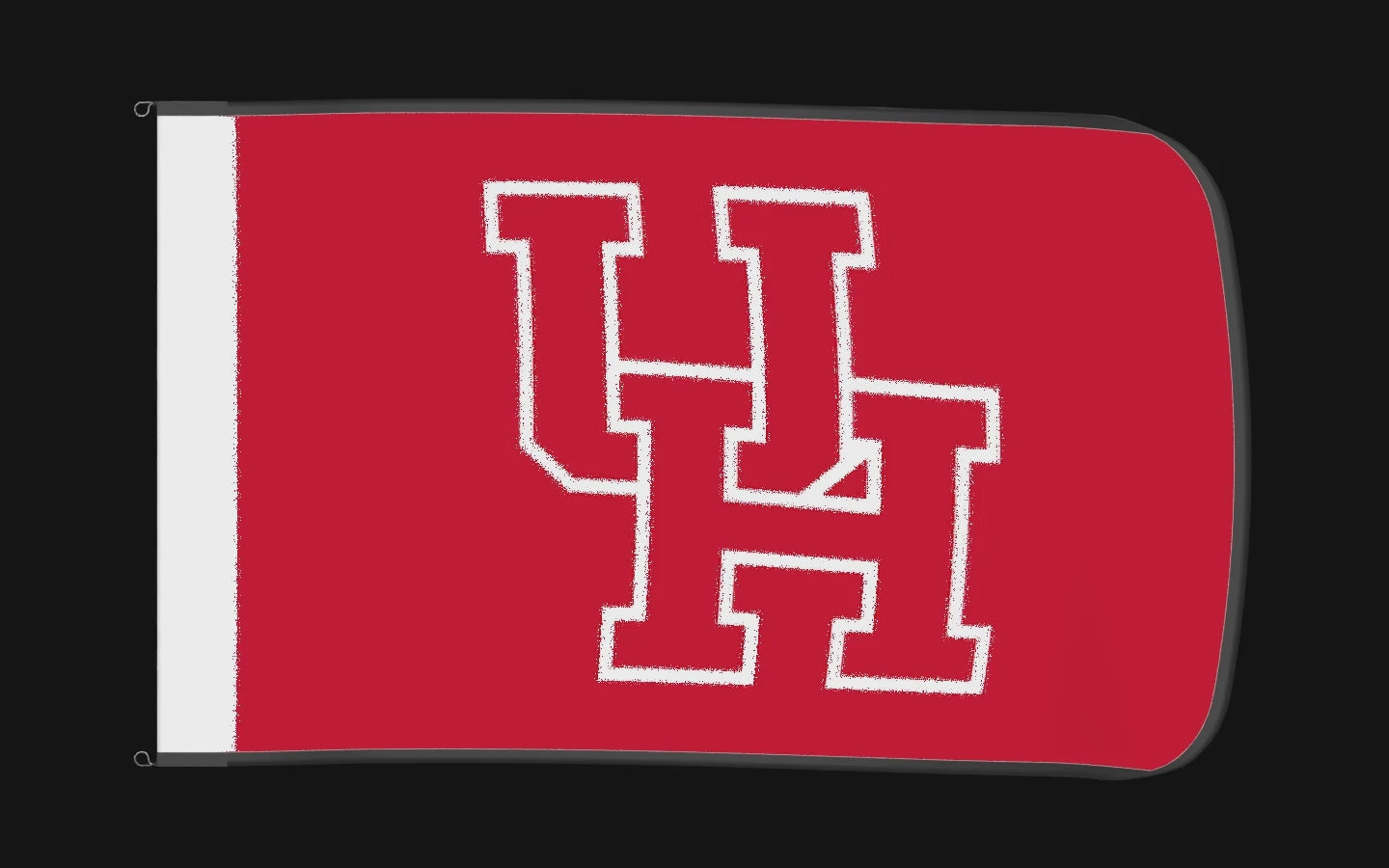 EXO rotating product view — Houston Cougars Authentic Gameday Flag — controlled catalog turntable