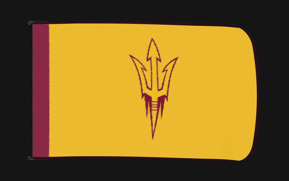 EXO rotating product view — Arizona State Sun Devils Authentic Gameday Flag — controlled catalog turntable