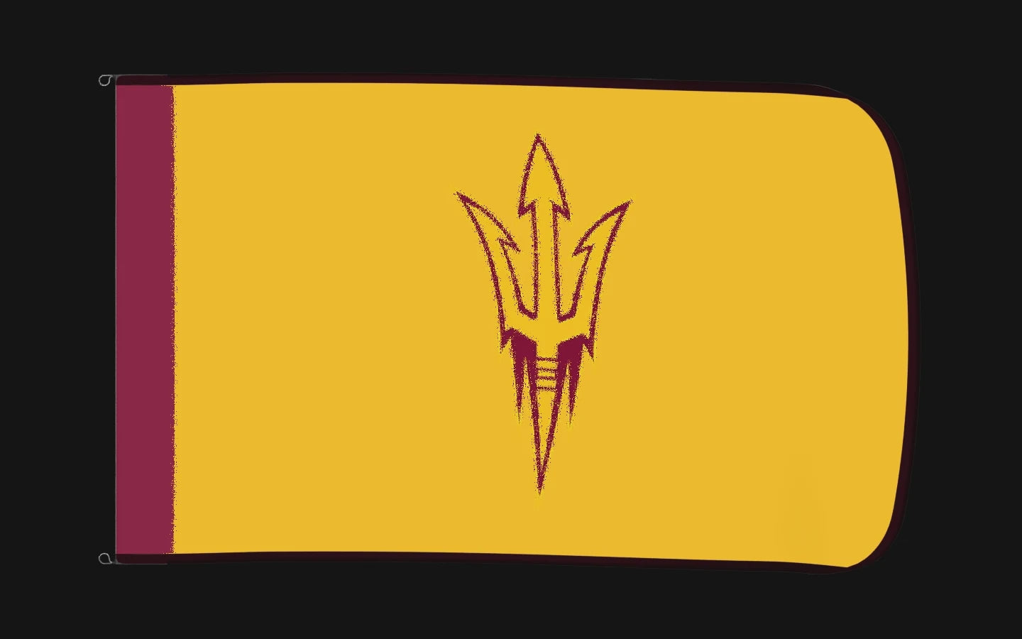 EXO rotating product view — Arizona State Sun Devils Authentic Gameday Flag — controlled catalog turntable
