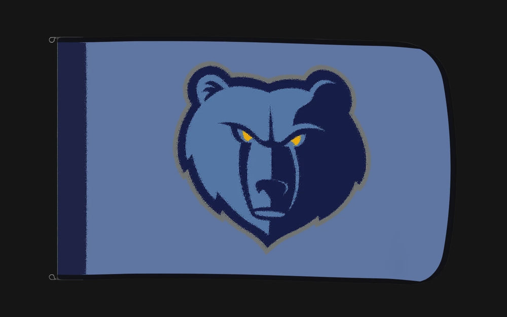 EXO rotating product view — Memphis Grizzlies Authentic Gameday Flag — controlled catalog turntable