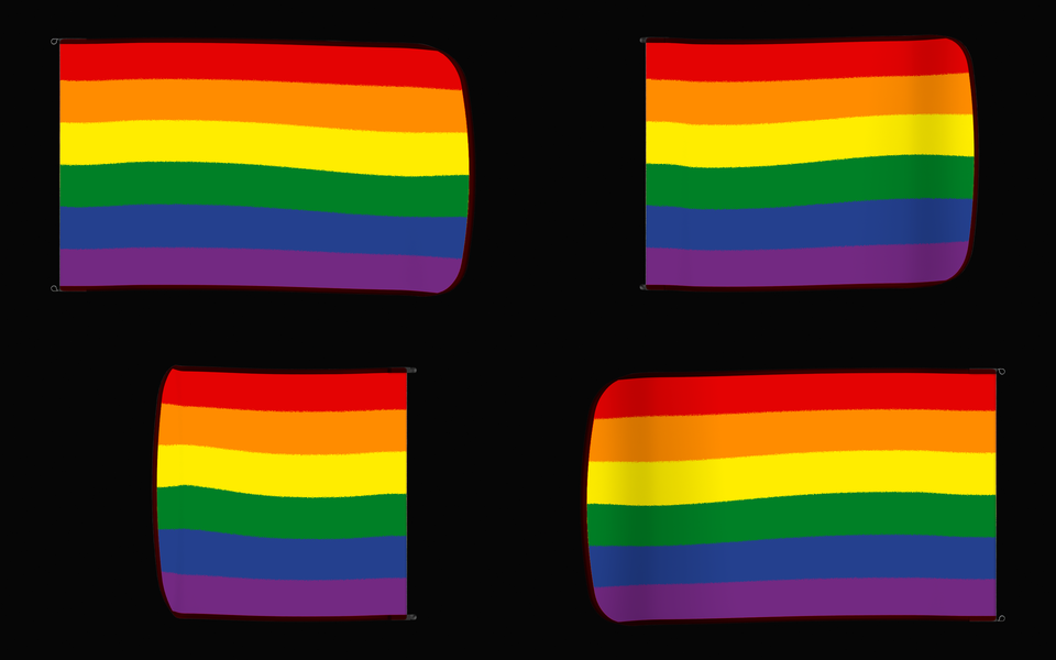 Classic Rainbow Flag Authentic Gameday Flag — clean four-view front design, front flying, back flying, and back design proof — source_sha256=a430774e9a5539b580f0110c0e5a5ec012a55be8303d14ee40e994629ac2492a