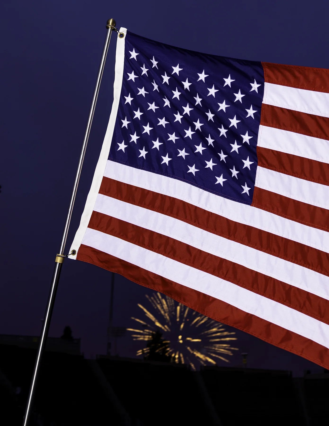 United States flag photographed during the America 250 Gameday Flags field session