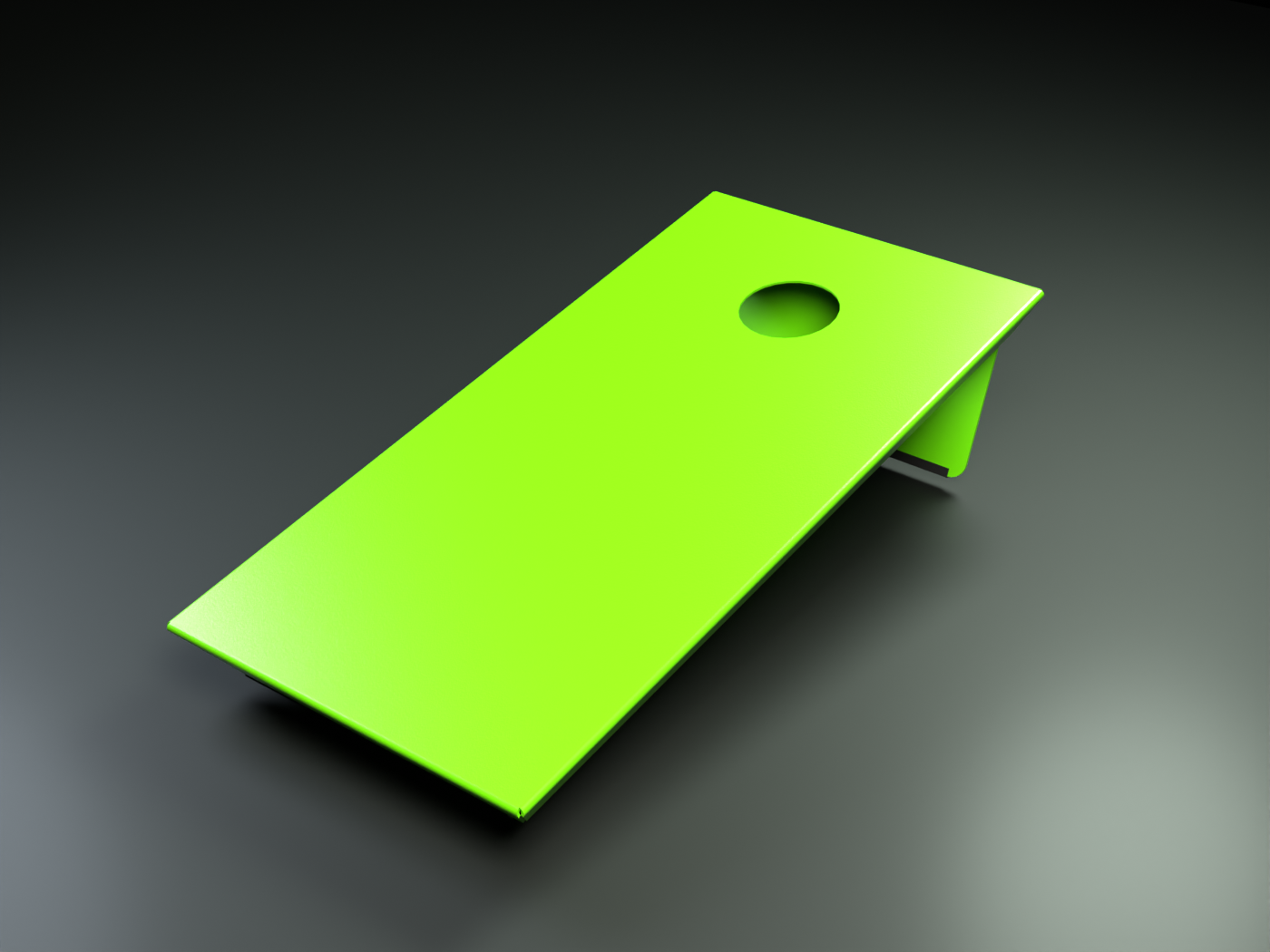 Couch Cornhole Board Game in Prismatic Cosmic Chartreuse