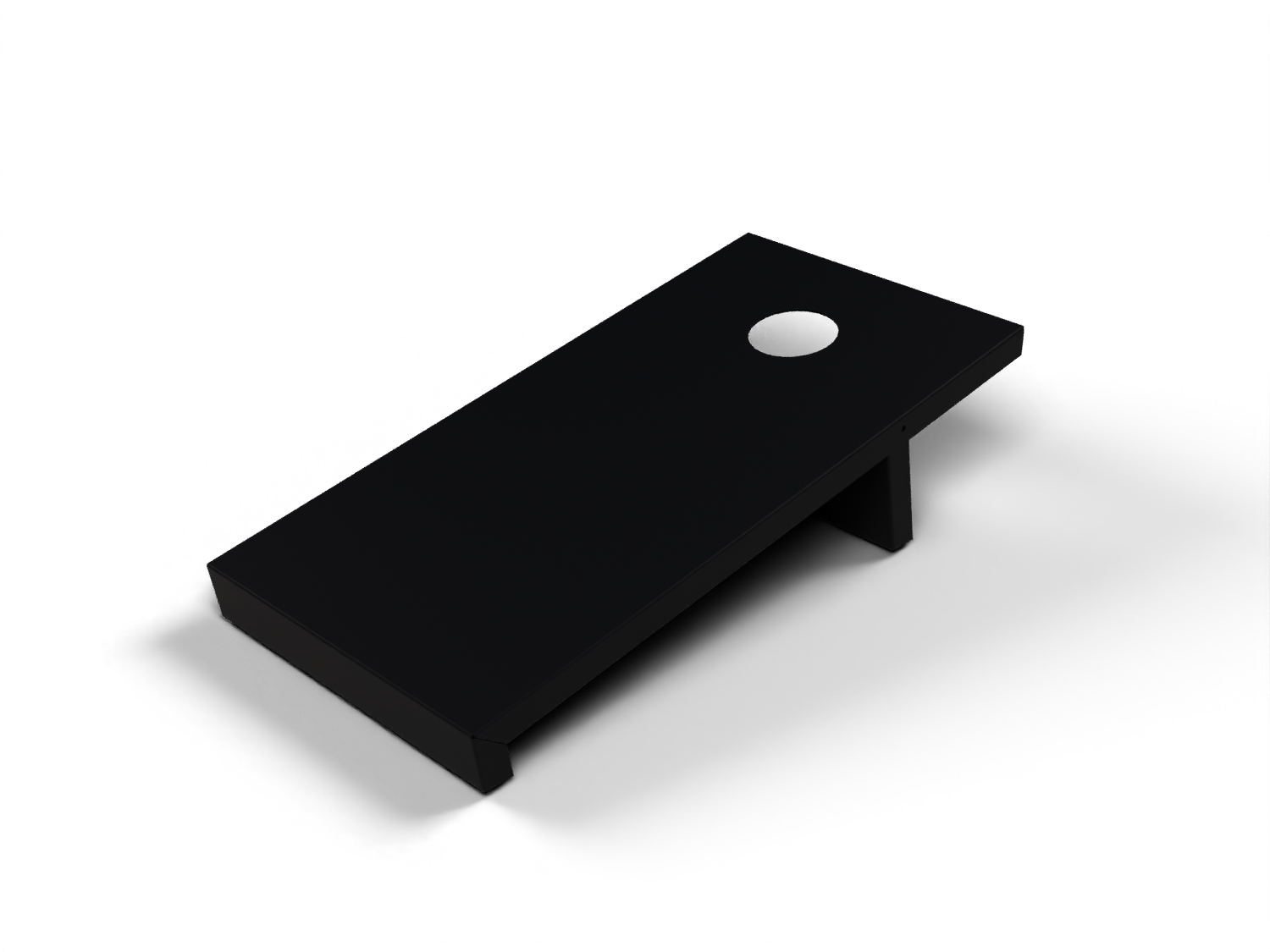 Matte black powdercoated Slap Cornhole Board