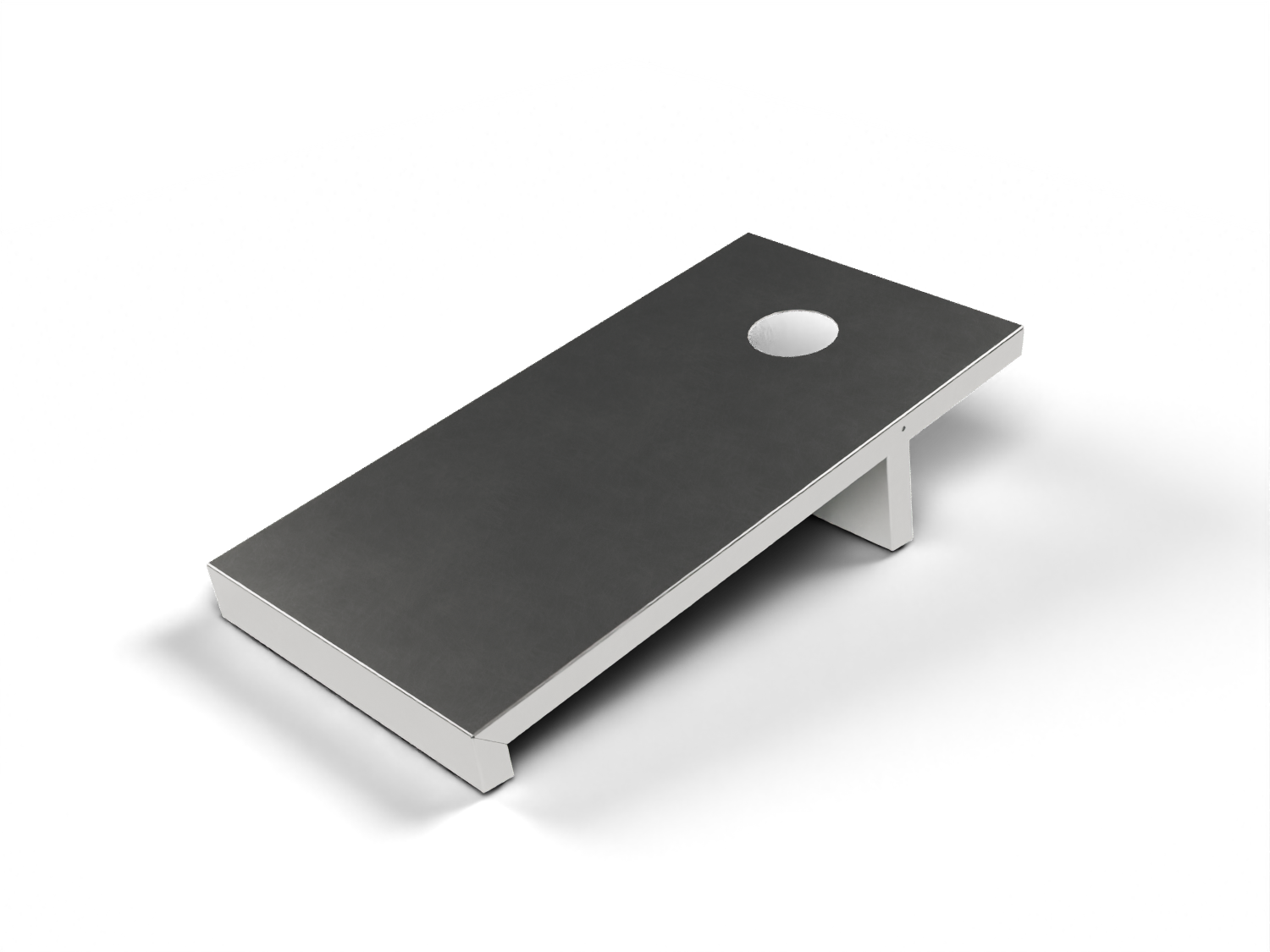 Raw aluminum Slap Cornhole Board authored from GFSCB