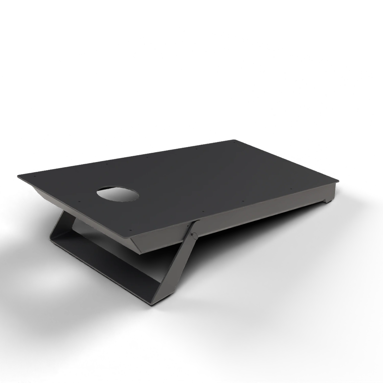 Gameday Park Cornhole Board in black powdercoat