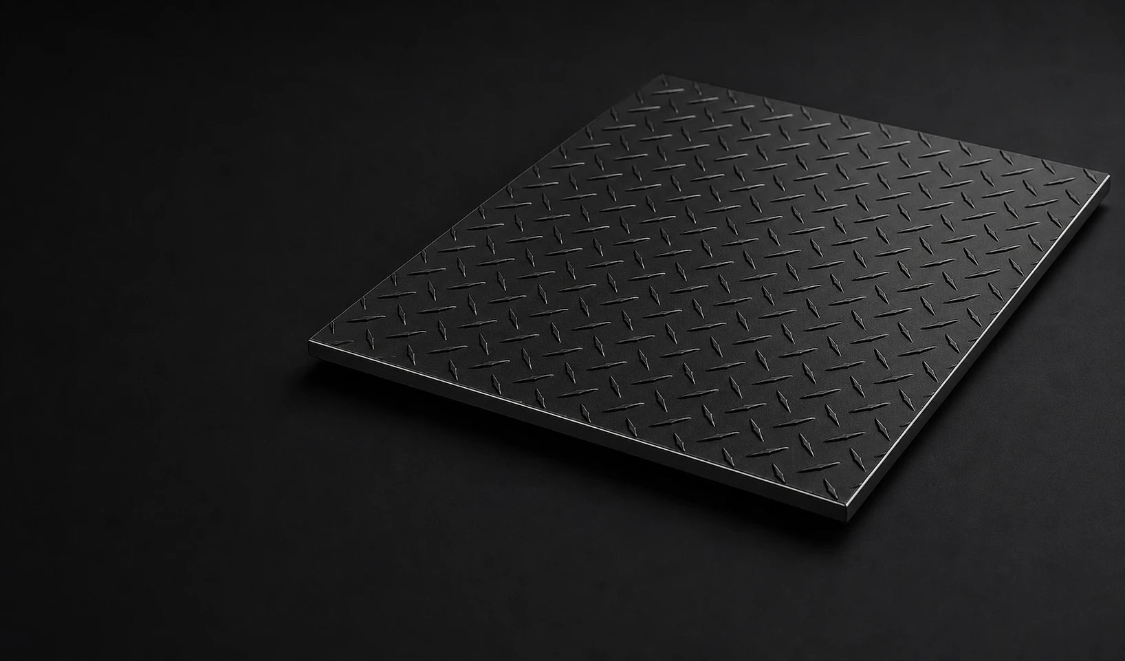 Matte-black powder-coated DiaTread treadbrite product detail